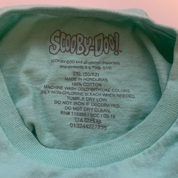 Scooby-Doo Cyan Mystery Machine Cotton Graphic T-Shirt Size XXL Halloween - Picture 4 of 5